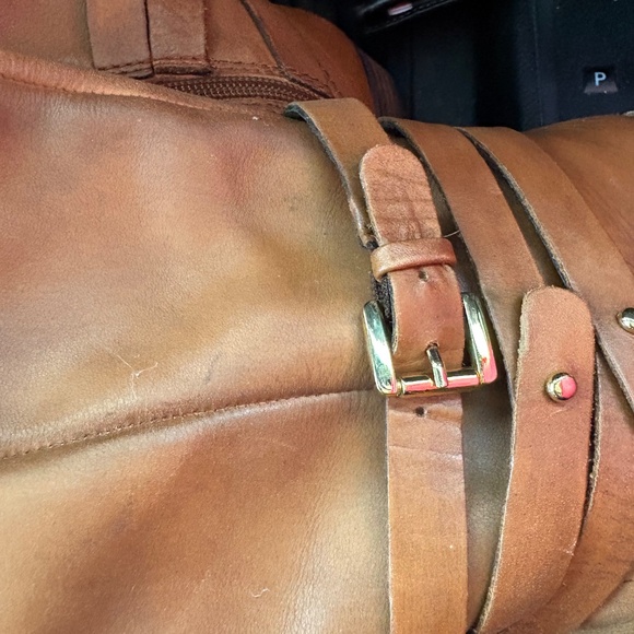 Steve Madden Tan Knee-High Riding Boots with Buckle Detail - Picture 3 of 6